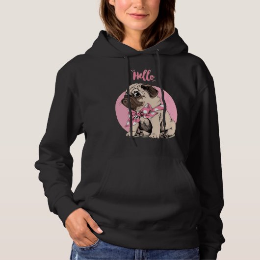 Hallo Sweaty Pug Classic T-shirt 65 (Voorkant)