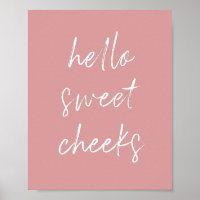 hallo Sweet Cheek Funny Toilet Dusty Roos Bathroom