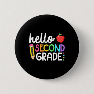 Hallo Team Tweede Klas Byck Terug naar School T Ronde Button 5,7 Cm