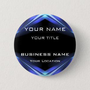 Hallo Tec Futuristisch BedrijfsNaamplaatje Ronde Button 5,7 Cm