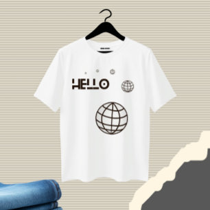 hallo tekst grote maat t-shirt