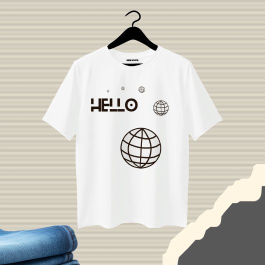 hallo tekst grote maat t-shirt