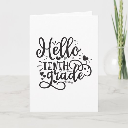 hallo tiende graad kaart (Voorkant)