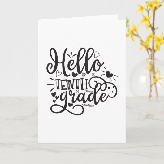 hallo tiende graad kaart (Gele Bloem)