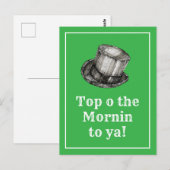 Hallo Top van de ochtend naar Ya traditionele Iers Briefkaart (Voorkant / Achterkant)