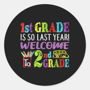 Hallo Tot ziens 1e klas Ronde Sticker