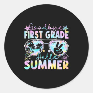 Hallo Tot ziens 1e klas Ronde Sticker