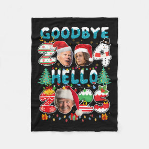 Hallo Tot ziens 2024 2025 Trump Joe Biden Kamala H Fleece Deken