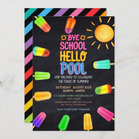 Hallo Tot ziens school Kaart (Voorkant / Achterkant)