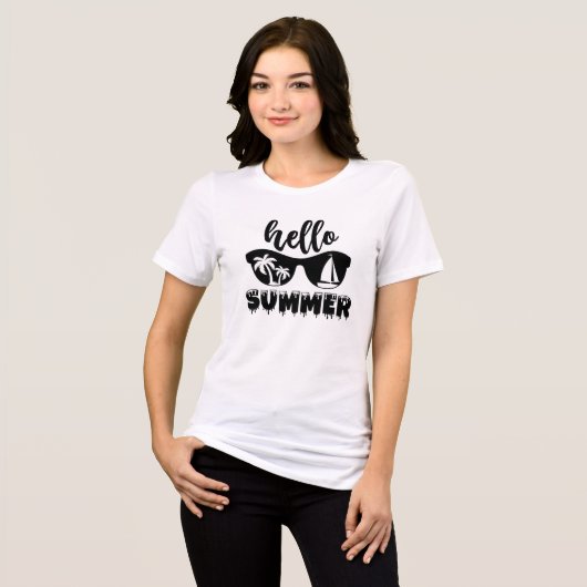 hallo Tri-Blend shirt (Voorkant volledig)