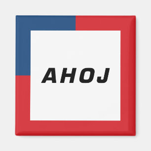 Hallo Tsjechische woorden - Ahoj (A) Magneet