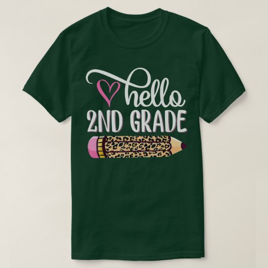 hallo Tweede graad Team 2e graad Terug naar School T-shirt (Design voorkant)
