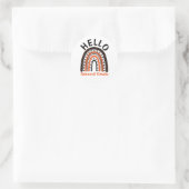 hallo tweede graadleraar Halloween boho regenboog Ronde Sticker (Tas)