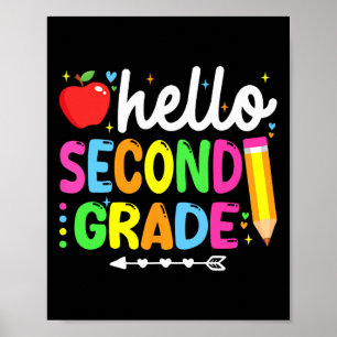 Hallo Tweede Klas 2e Klas Terug naar School Leraar Poster