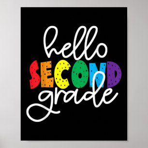 Hallo tweede klas eerste dag van de tweede klas te poster