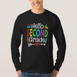 Hallo Tweede Klas Terug naar school Eerste Dag Kin T-shirt