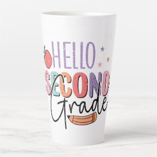 Hallo Tweede klas Terug naar School Latte Mok