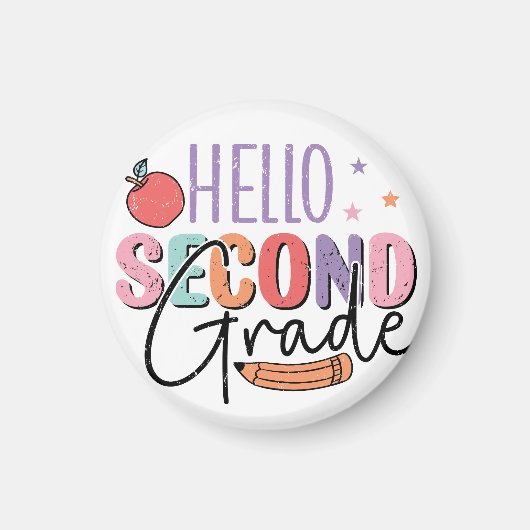 Hallo Tweede klas Terug naar School Magneet (Voorkant)