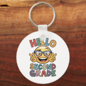 Hallo tweedeklas leraar 2e klas terug school sleutelhanger (Voorkant)