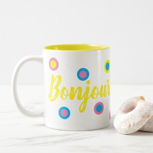 Hallo Tweekleurige Koffiemok (Met donut)