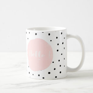 hallo Typografie en Polka Dot Dance Koffiemok