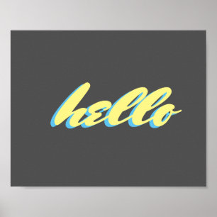 hallo typografie poster