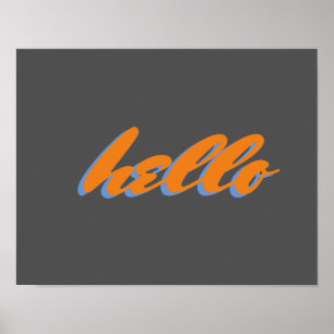 hallo typografie poster
