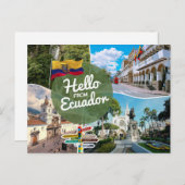 Hallo uit Ecuador Briefkaart (Voorkant / Achterkant)
