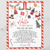 Hallo Uit Elf Aankomstbrief ben ik terug met kerst (Voorkant)