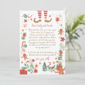 Hallo Uit Elf Aankomstbrief ben ik terug met kerst Kaart (Staand voorkant)