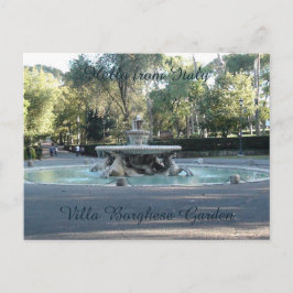 hallo uit Italië: Villa Borghese tuin Briefkaart