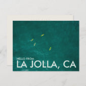 hallo uit La Jolla, San Diego Briefkaart (Voorkant / Achterkant)