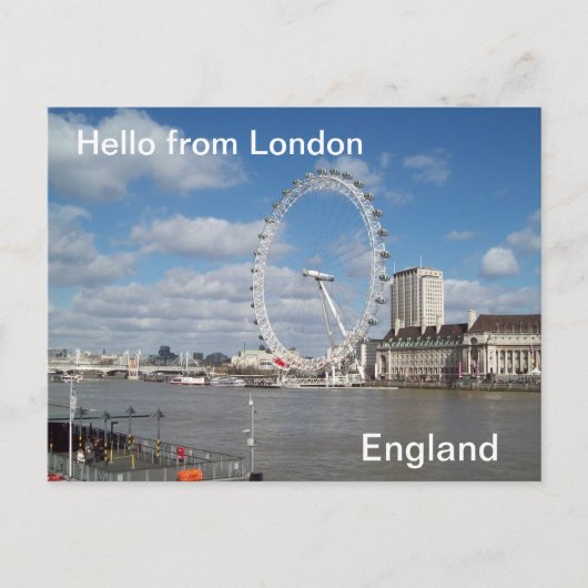hallo uit Londen Briefkaart (Voorkant)