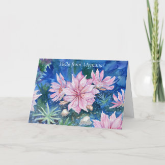 hallo "uit Montana" Blanco Notecard Bedankkaart