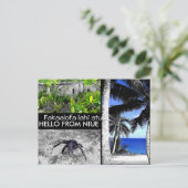 hallo uit Niue - Briefkaart (Staand voorkant)