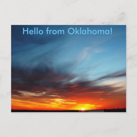hallo uit Oklahoms Briefkaart (Voorkant)