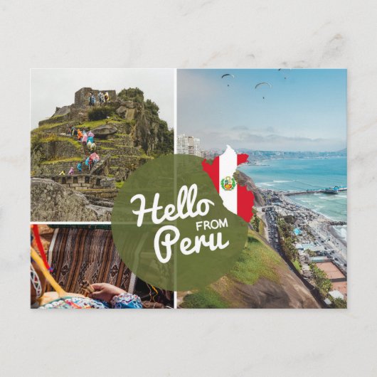 Hallo uit Peru Briefkaart (Voorkant)