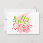 hallo Uitnodiging van de Partij van de Voorjaars (Voorkant)