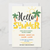 Hallo Uitnodiging voor zomerfeest (Voorkant)