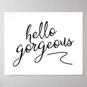 hallo uitstekende aangepaste afdrukken poster