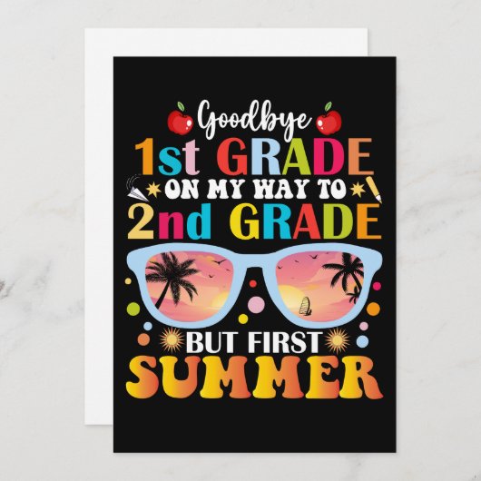 Hallo Vaarwel 1e klas Aankondiging (Voorkant / Achterkant)