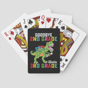 Hallo Vaarwel 2e klas Dinosaurus Pokerkaarten