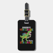 Hallo Vaarwel 4e klas dinosaurus Bagagelabel (Voorkant verticaal)