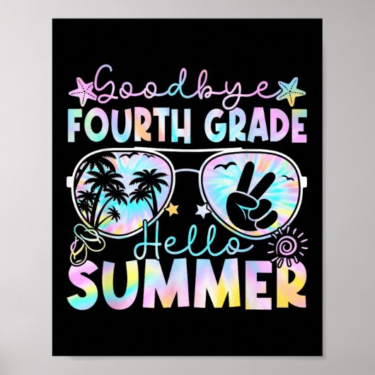 Hallo Vaarwel 4e klas Poster (Voorkant)
