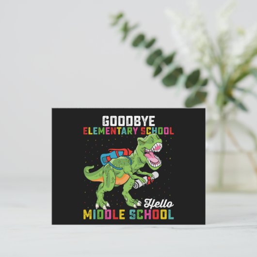 Hallo Vaarwel Elementary Briefkaart (Staand voorkant)