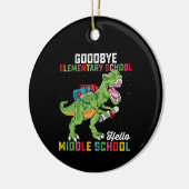 Hallo Vaarwel Elementary Keramisch Ornament (Links)