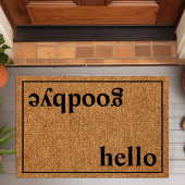 hallo Vaarwel moderne aangepaste familie Deurmat