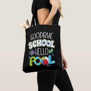 Hallo Vaarwel school? zwembad laatste schooldag gr Draagtas