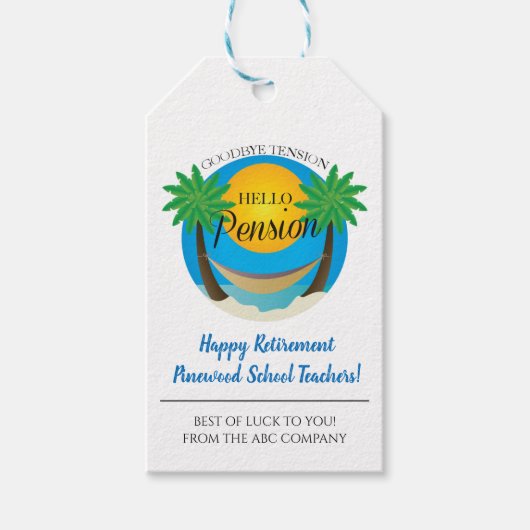 Hallo Vaarwel spanning Cadeaulabel (Voorkant)