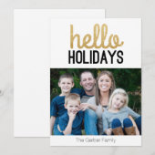 Hallo Vakantie - Foto Kerstkaart (Voorkant / Achterkant)